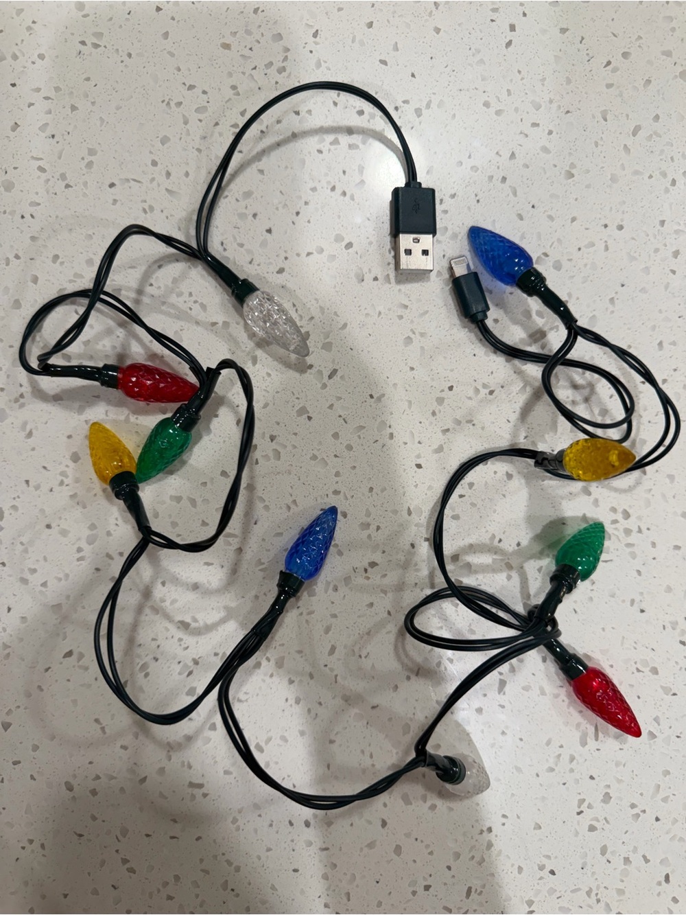 Lightening To USB Multi-Color LED String Xmas Lights Charger